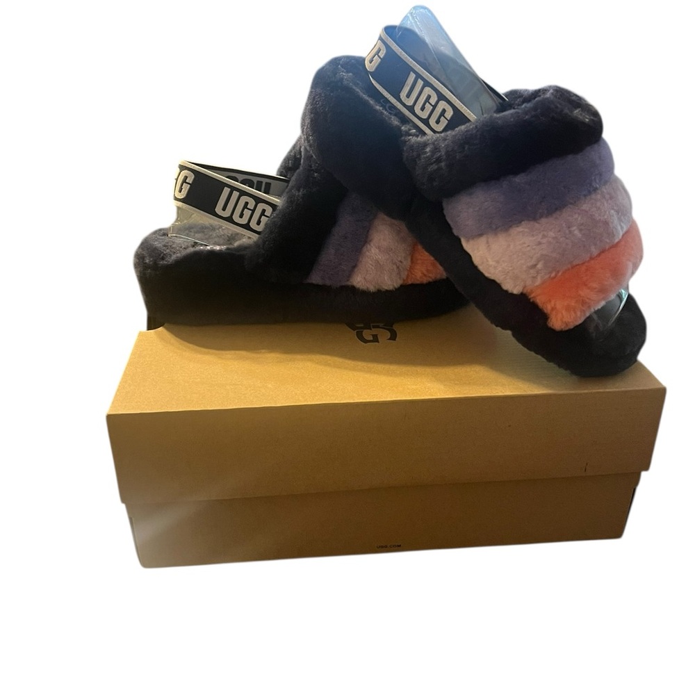 UGG Multicolor Fluffy Slippers